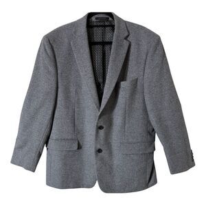 Lauren Ralph Lauren Men Wool Silk Cashmere Gray Old Money Sports Coat Blazer 44R